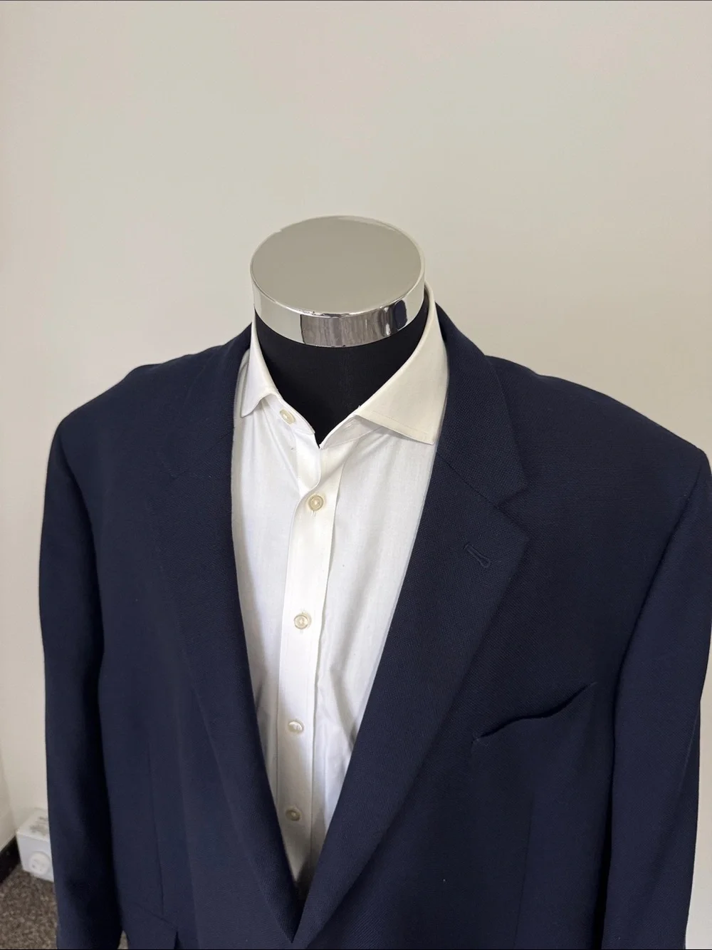 Joseph Abboud mens 54R navy blue wool blend executive fit 2-button sport coat
